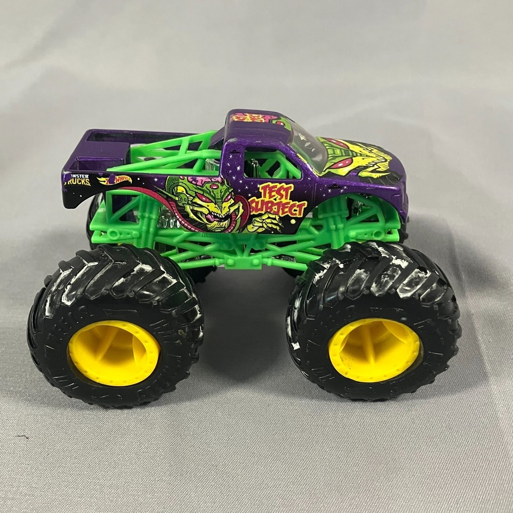 Hot Wheels Monster Truck Test Subject Purple Green Die Cast - Picture 8 of 10